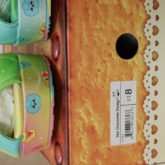 Hot Chocolate Design Chocolaticas Platform Wedge Slingback Sandals PICNIC Sz 8 - Picture 7 of 16